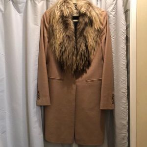 Wool coat in Cream color from Sacks 5th Aven